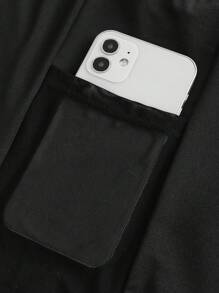 SHEIN Girlism 2pcs/Set Teen Girls Knitted High Waist Splice Mesh Pocket Leggings Set - Multicolor - View 10