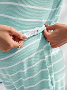 SHEIN Maternity Two Pieces Suits - Green - View 4