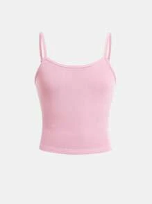 BloomMama Tween Girls'  Pastel Rib Cami Vest Top 2 Pack (8-12yrs)