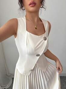 Elenzga Women Two Pieces Outfits For Daily Wear - Apricot - View 5