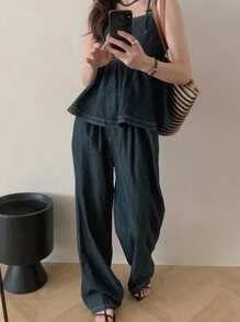 DAZY Damen Jeansoutfit, 2-teilig