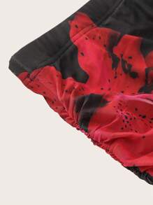 Modelyn Falda elegante plisada con estampado floral para mujer de talla grande