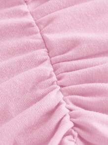 SHEIN EZwear 3 Piece Set Black, White, Pink Women Casual Ruched Slit Tight Camisole Top Set, Suitable For Summer Tube Top Suitable For Going Out