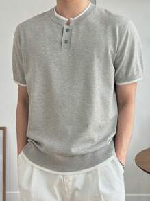 DAZY 1 pieza Suéter ligero para hombre 2 en 1 de punto para verano