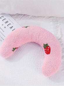 1pc Plush Pet U-Shaped Neck Pillow, Soft And Fluffy Cat Pillow, Suitable For Deep Sleep And Neck Protection Of Pets