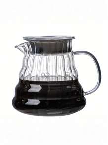 1 件透明玻璃咖啡壶、适用于手冲咖啡机的标准咖啡服务器、透明咖啡壶、手冲咖啡壶 - 白色 - 查看 2