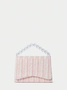 SHECARRY Bolso minimalista para mujer, bolsa de uso diario casual - Rosa - Ver 2