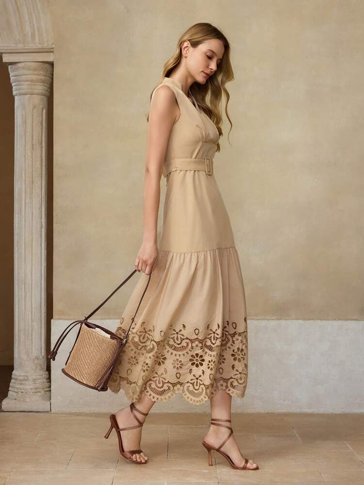 Bolso de hombro con cordón de parchwork de piel sintética (PU)