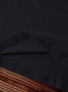 INAWLY 1pc Women Graphic Printed Round Neck Short Sleeve T-Shirt - Black - View 4