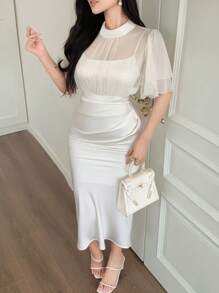 DAZY Women Two Pieces Outfits For Daily Wear - Beige - View 6