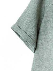 Linhara Oversized Damen V-Ausschnitt Kurzarm Lässig Loose Bluse