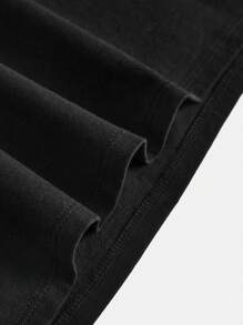 SHEIN BASICS Casual Solid Color Knit Round Neck Sleeveless Loose Cropped Women Top