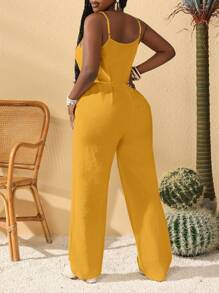 Slaydiva New Summer White Music Festival, Easter, Graduation Season, Wedding Season Student Wear Casual All-Match Versatile Leisure Holiday Cruise Travel Beach Sunbathing Minimalist Retro Style Women Sleeveless Textured Jumpsuit