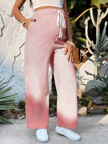 SHEIN Maternity Pants, Striped, Fashion, Suitable For Summer,Maternity Clothes - Pink - View 3