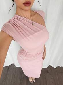 Firerie Elegantes, romantisches Pendlerkleid für Damen im Sommer, sexy, asymmetrische, gerüschte Taille, Urlaubskleid in Rosa, lange Taille, elegantes, romantisches Pendlerkleid im Sommer, sexy, eleganter Stil in Cremegelb, Partykleid für Damen, Strandurlaub für Damen, Schulabschlusssaison für Damen, romantische Verabredungen, Geburtstage, Ostern für Damen, brasilianischer Karneval, Musikfestivals, Frühlings-/Sommerkleid für Damen, Hochzeitssaison, Strand- und Brunchkleid, Boho-Oberteile, Kleid im Feenstil