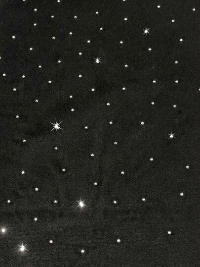 Men's Rhinestone Portrait Printed Loose Fit Short Sleeve T-Shirt, Rave