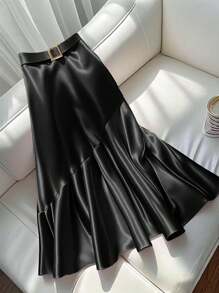 GlowEve Women's Elegant Luxury Embellished Waistband Skirt Fall Cloth For Women