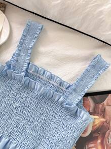 3pcs/Set Matching Mother & Daughter Casual All-Match Versatile Daily Wear Black & White Striped Ribbed Cropped Tank Top, Fashionable & Cute