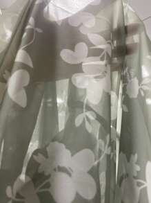 SHEIN LUNE Elegante blusa/camisa holgada y casual de manga 3/4 de talla grande para vacaciones, nuevo lanzamiento