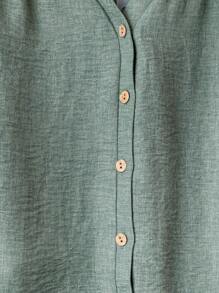 Linhara Oversized Damen V-Ausschnitt Kurzarm Lässig Loose Bluse