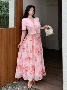 Modelyn Trang phục hai mảnh dành cho phụ nữ mặc hàng ngày - Hồng - Xem 6