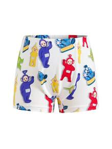 Teletubbies X SHEIN Young Boy Comfortable Cute Cartoon Pattern Underwear - Black and White - View 3