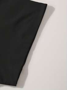Manfinity Dauomo Men's Summer Casual Colorblock Print Standard Size T-Shirt - Black - View 5