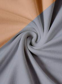 Manfinity Homme Men's Casual Colorblock Text Print Round Neck T-Shirt, Summer Men T Shirt Graphic - Multicolor - View 4