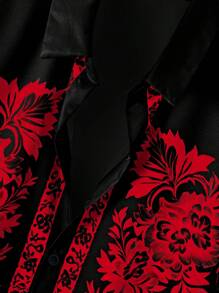 Manfinity RSRT Plus Size Men Short Sleeve Shirt, Fashionable For Summer - Black - View 4