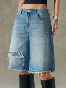 LYSMO Shorts vaqueros de moda para mujer, adecuados para el verano