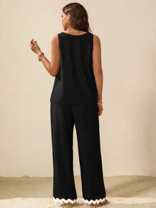 Boho Mama Maternity Two Pieces Suits,Maternity Set,Maternity Clothes - Black - View 2