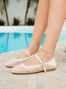 Styleloop 女士平底一脚蹬鞋，波西米亚风格，复古美式，波西米亚风，西部风，音乐节，派对装 - 杏色 - 查看 9