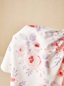 SHEIN 年轻女孩优雅粉色碎花泡泡袖连衣裙 - 彩色 - 查看 7
