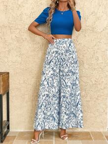 SHEIN Clasi Women Two Pieces Outfits For Daily Wear  Chill Vacation  Springbreak - Teal Blue - View 6