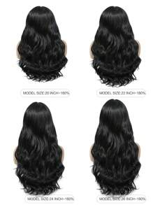 ALL READY WIG 预漂白预拔预剪蕾丝融化蕾丝 5x5 无胶蕾丝闭合假发 100% 真人头发波浪卷 9AM 头发 - SNatural - 查看 3