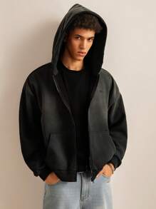 SWAVVY 男士针织时尚休闲宽松长袖拉链连帽运动衫，复古拉链连帽衫，适合朋友、丈夫、男朋友的礼物，适合秋冬