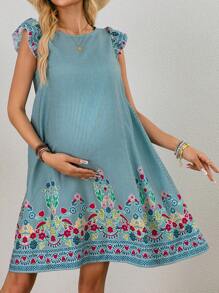 SHEIN Vestido sin mangas de maternidad, de moda para el verano