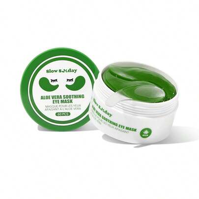 SlowSunday Aloe Vera Soothing Eye Mask, 30Pairs, Eye Patch, Korean Skincare, Aloe Vera Extract & Sodium Hyaluronate, Diminish Eye Bags, Improve Dark Circles, Tighten The Skin, Brigheten Eye Contour, For Summer, Y2K, Ideal For Party, Refreshing, Suitable For Summer
