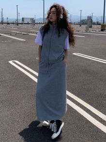 DAZY Women Two Pieces Outfits For Daily Wear,Fall Clothes - Grey - View 6