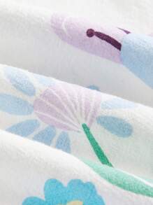 SHEIN 小女孩彩色3D花领连衣裙 - 彩色 - 查看 11