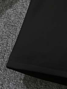 SHEIN 男童休閒舒適印花圖案高領針織長袖上衣 - 黑色 - 查看 5