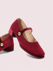 CUCCOO DOLLMOD Zapatos cómodos para mujeres, zapatos para madres, sandalias de verano, tacón medio, suela blanda, zapatos transpirables y calados - Rosa Fucsia - Ver 2
