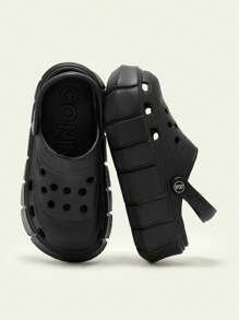 Cuccoo New EVA Bottom Cute Cartoon Closed Toe Clogs Women, Non-Slip Wear-Resistant Slide Sandals - Black - View 10