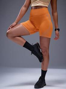 Powerista Shorts de fitness casual à taille haute rayés pour femmes, shorts de cycliste - Multicolore - Voir 7