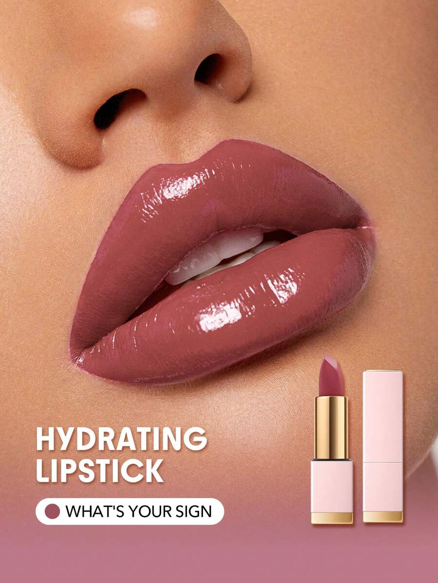 SHEGLAM Creme Allure Lipstick-What'S Your Sign 8 Colors Moisturizing Lipstick Lip Glow Nourishing Essence Hydrating Lip Care Lipstick Lip Combo Brand Beauty Makeup Face Paint Cosmetic For Women Girls Perfect For Winter Spring Ideal For Y2K Fancy Fashion Suitable For Birthday Gift Party Ready Best Color - What's Your Sign - View 1