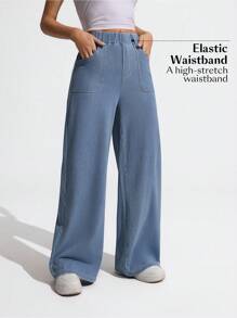 Flexra Women's Casual Washed High Waist Straight Leg Jeans - Light Wash - View 7