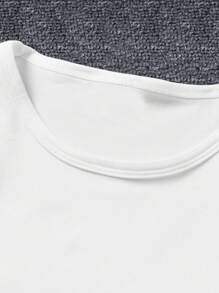 Camiseta corta informal con estampado de pintura floral y graffiti, cómoda para niña preadolescente, uso en playa/exteriores