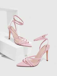 CUCCOO SZL CUCCOO Fashionable Sexy High Heel Sandals - Baby Pink - View 7