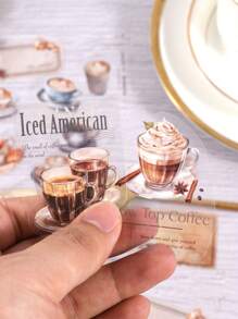 SHEIN 30 Stücke/Packung Vintage Kaffee Thema Journal Aufkleber, kreative ästhetische Aufkleber DIY Dekoration Collagematerial, personalisierte Sammelalbum Schulmaterial als Festgeschenk