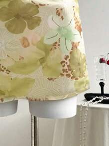 Elin Vora Váy midi họa tiết ren lưới in hoa phong cách Bohemian thường ngày cho nữ - Nhiều màu - Xem 4